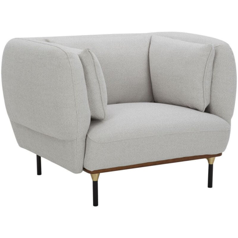 Fauteuil Isée gris souris - Atmosphera créateur d'intérieur