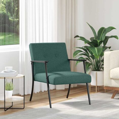 fauteuil Vert foncé 59 x 75 x 78 cm tissu vidaXL