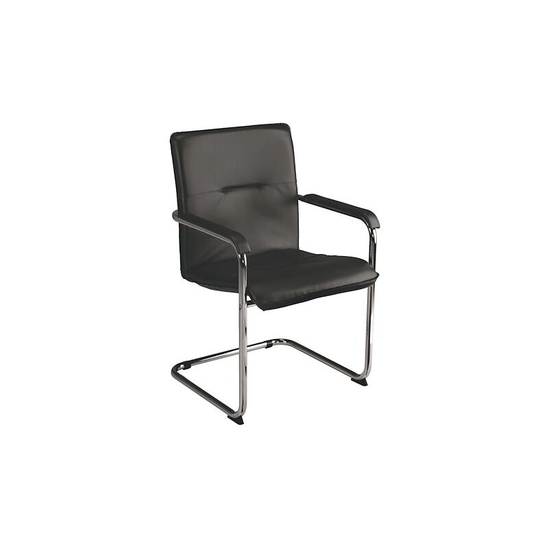 nowy styl - fauteuil visiteur simili cuir rumba - noir - noir