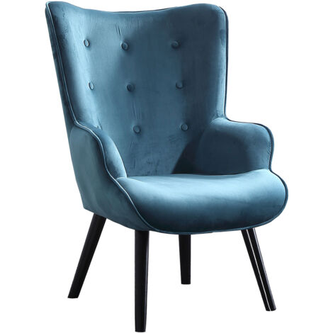 Fauteuil Voss Tissu Vert Aigue-Marine