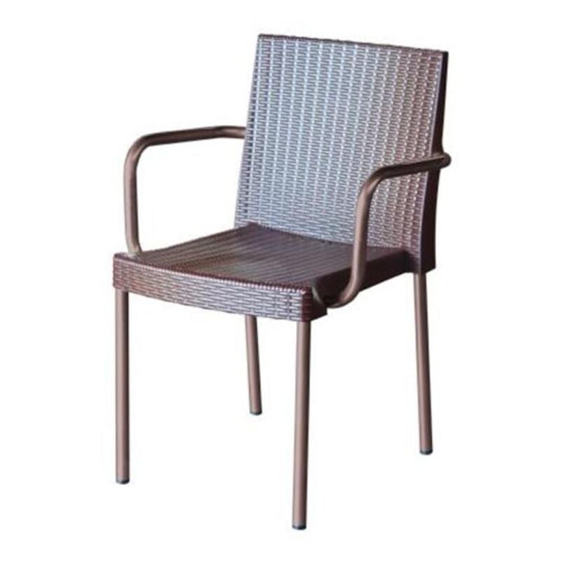 Garden Life - fauteuil wenge rotin alum