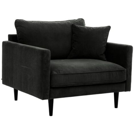 Fauteuil XL Candice velours vert kaki - Atmosphera créateur d'intérieur