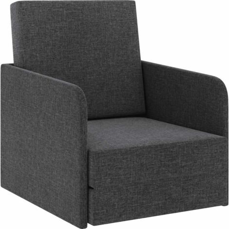 Fauteuil，Fauteuil de salon，Chaise de Salon Relax Intérieur convertible Gris foncé Tissu FNNF769701