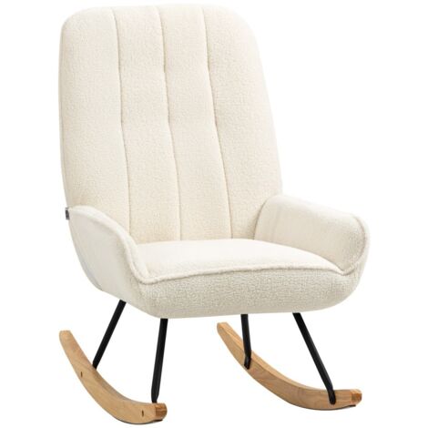 Fauteuils à Basculer Confortable en Sherpa- Pour Chambre et Enfant- Capacité 150 kg- 63 x 95 x 97 (cm)