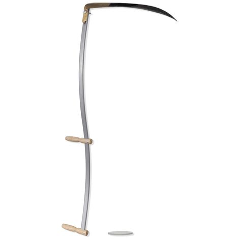 Faux avec pierre d'affûtage 140 cm - Argent