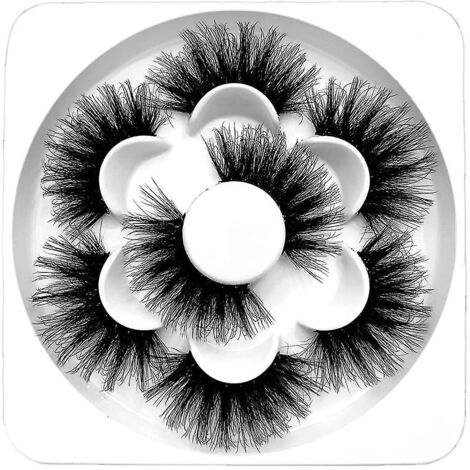 Faux cils volume duveteux 8D faits main - Lot de 4 paires
