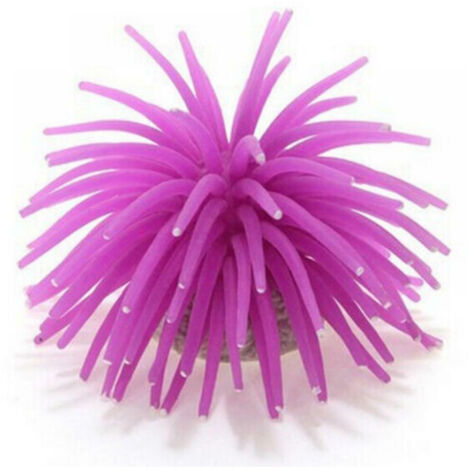 Faux Corail En Silicone Violet Pour Décoration D'aquarium