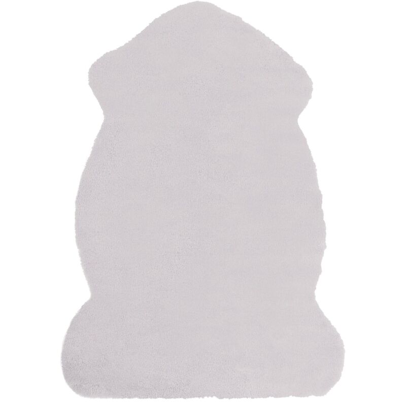 Beliani - Modern Area Rug Grey Decor 60 X 90 Cm Faux Fur Rabbit Living Room Bedroom Undara