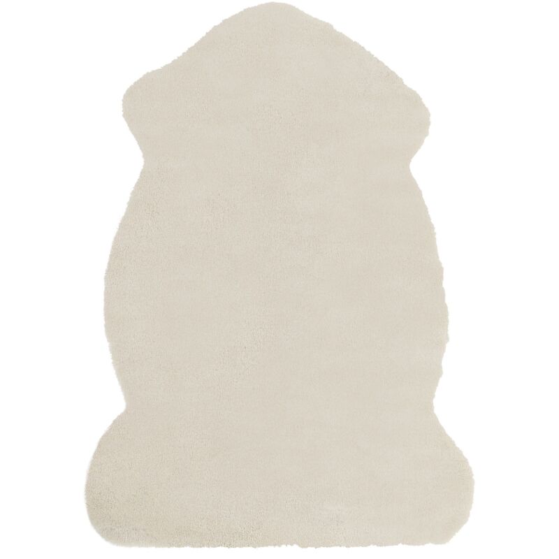 Beliani - Modern Area Rug Decor 60 X 90 Cm Faux Fur Rabbit Living Room Bedroom Beige Undara