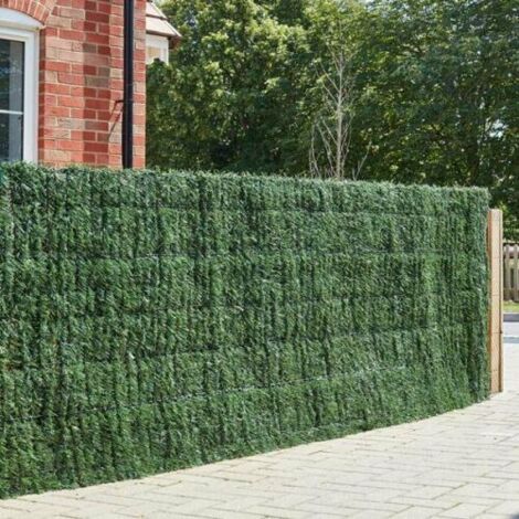 Faux Grass Screening Panel 100 x 300cm Realistic Fake Grass Screen for Outdoor Garden Wall Fence Shed
