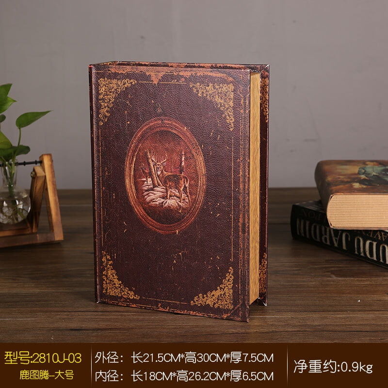 Faux livre boîte de rangement vintage livre rétro boîte de livre antique en forme de livre conteneur