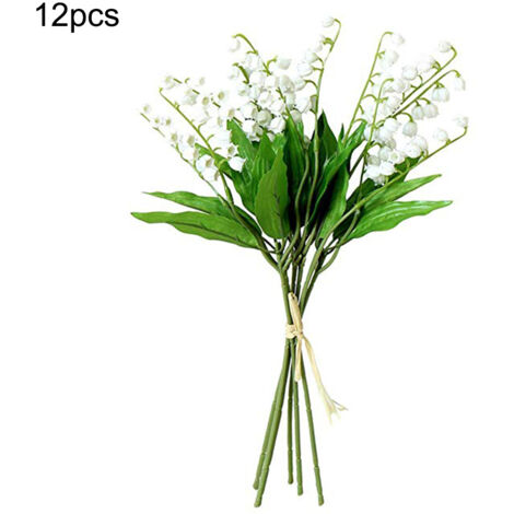 Faux Tandis Que Les Fleurs Carillon éolien Orchidée, Simulation Fleur Parure Bricolage Bouquets de Mariage Plante Mur Orchidée (C)