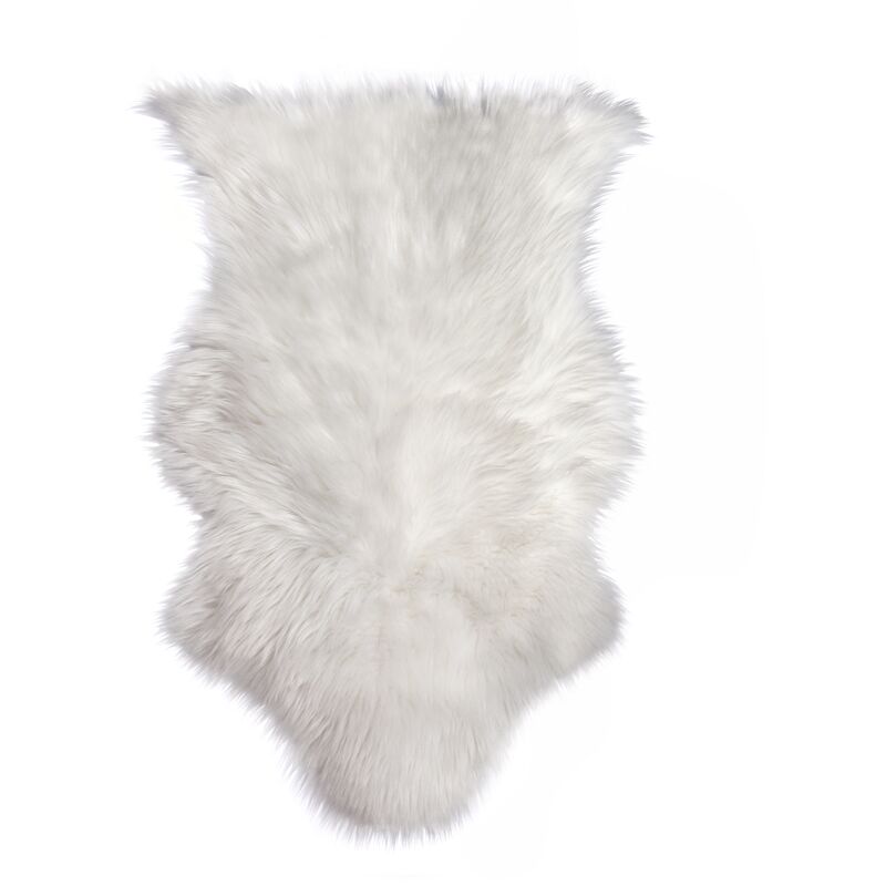 

Faux White Sheepskin Rug M&W - White