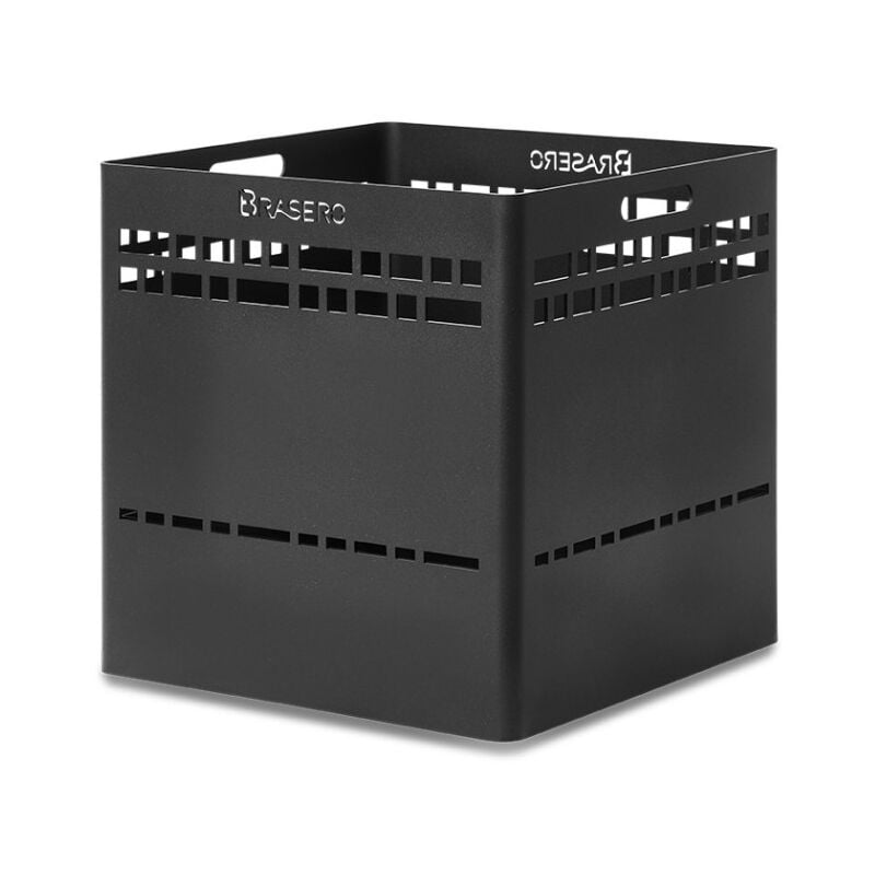Brasero - Charbon et Bois kubik - Brasero à bois - Origine France Garantie - Pour jardin et terrasse - Acier - Noir
