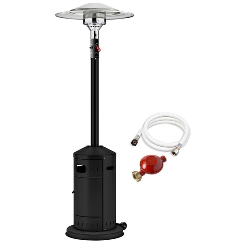 Chauffage de terrasse à gaz cosy elegance noir en Acier avec tuyau et détendeur fournis Favex