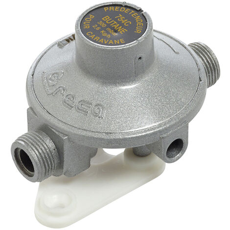 Favex – Détendeur gaz butane 2.6kg/h – Pression 0.3 bar – Entrée mâle M20x150 – Pour camping et caravane