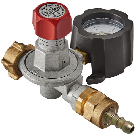Favex – Détendeur gaz haute pression propane 8kg/h – Pression de sortie 0,5 à 3 bar – Écrou bouteille et tétine pour connexion sécurisée