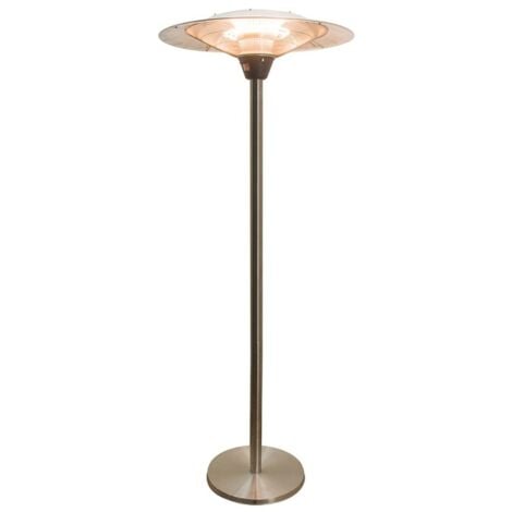 Favex - Parasol chauffant électrique Brescia- Extérieur - 3 Puissances de Chauffe - Économique - Résistant - 74 x 74 x 210 cm - Gris