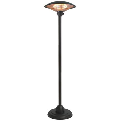 Favex – Parasol chauffant électrique infrarouge 2100W – Acier peint noir – Surface de chauffe 8 m² – Allumage manuel