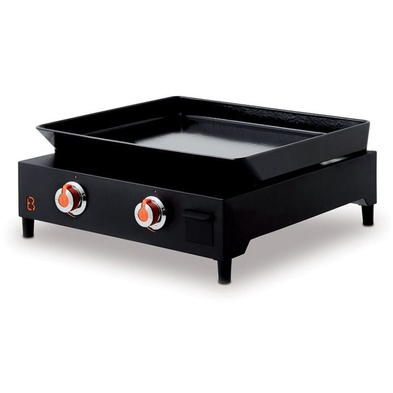 Favex - Plancha Saverio Acier 2 Feux Brasero Fabrication Française - Plaque en Fonte - Surface de cuisson 60 x 52 cm - Tiroir graisse - 4,6 kW