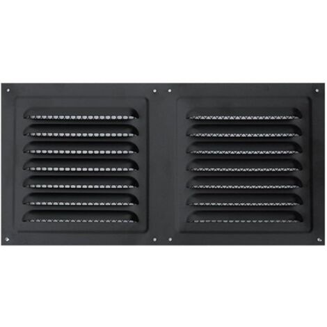 Favorecer una buena ventilación, mosquitera para ventilación o techo 300x150 mm (negra)