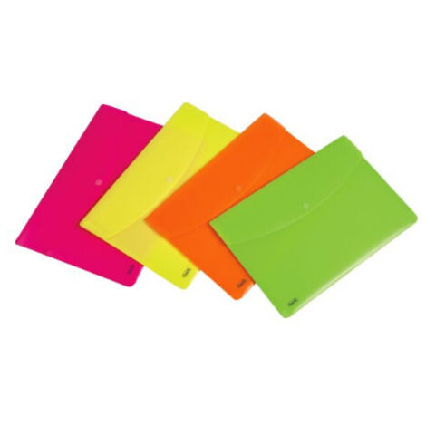 Favorit 400116127 cartella Polipropilene (PP) Fucsia, Verde, Arancione, Giallo A4