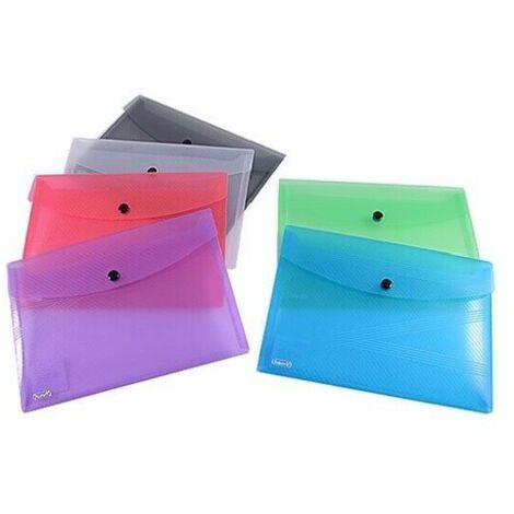Favorit 400135688 cartella Polipropilene (PP) Blu, Verde, Grigio, Viola, Rosso, Trasparente A5