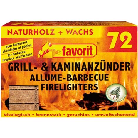 FAVORIT - Allume feu bois compresse X72