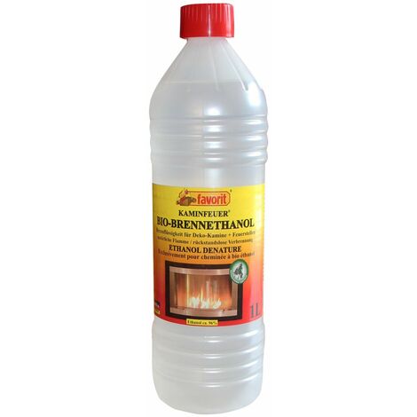 Favorit Biobrennalkohol  (1 L, für Indoor-Dekokamine, aus Rohstoffen) 1802