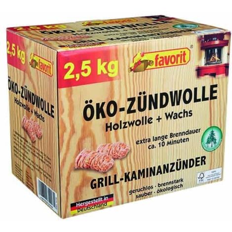 Favorit Öko-Anzündwolle 2,5kg Grillanzünder & Holzkohle