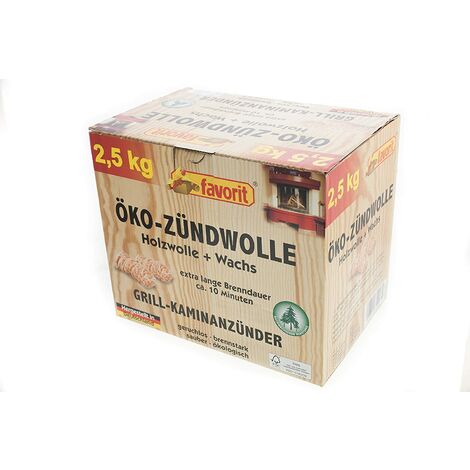 Favorit Öko-Anzündwolle 2,5kg Grillanzünder & Holzkohle