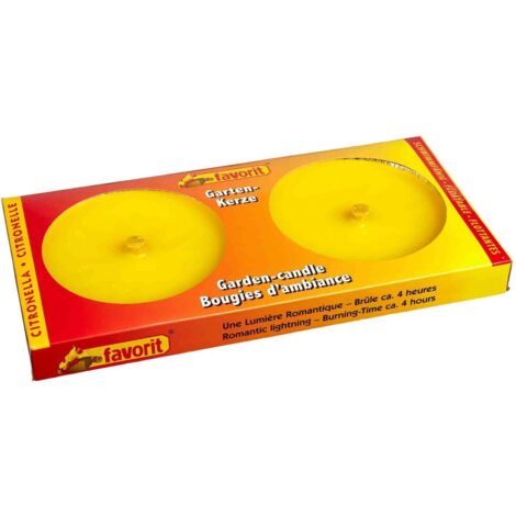 Favorit Schwimmkerze mit Citronella Wachs 2er Pack, bunt, Ø 110 mm Gartenfackeln & Kerzen