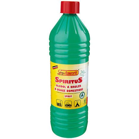 Favorit Spiritus, Inhalt 1 Liter, kindersichere Flasche, aus reinem Bio-Alkohol