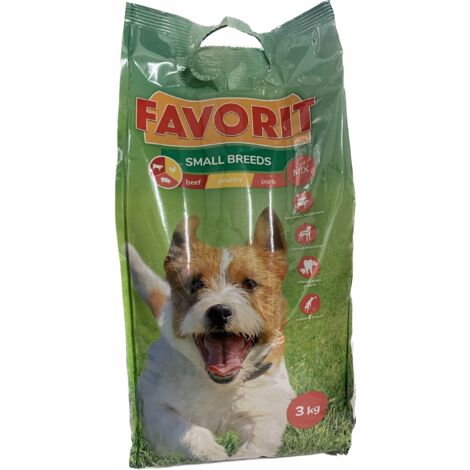 Favorit Trockenfutter Mix von Aromen 3 kg für erwachsene Hunde kleiner Rassen