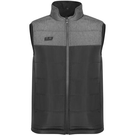 FBA se spécialise dans le gilet chauffant USB Smart Dualcontrol Gilet chauffant Veste rembourrée en coton pour hommes Col montant Gilet chauffant électrique pour personnes d'ge moyen et gées Couleur a