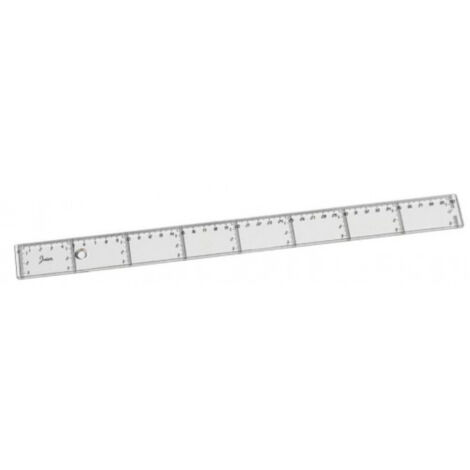 FBO REGLA PLANA TRANSPARENTE 40CM 41140