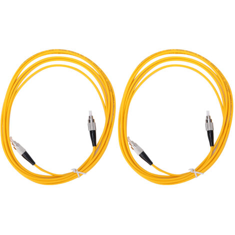 FC/UPC-Glasfaser-Patchkabel (Singlemode), 3 Meter, 2 Stück, gelb