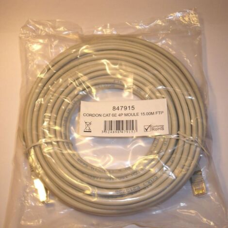 FCC6BM-15M MCL Cordon de brassage RJ45 CAT 6(P) MCL Cordon de brassage RJ45 CAT 6 F/UTP - 15m Gris (P)