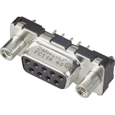 FCI D-SUB D09S24A6GV00LF Embase SUB-D femelle 180 ° Nombre de pôles: 9 pour circuits imprimés 1 pc(s) W791361