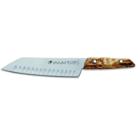 F.DICK Santoku VIVUM mit 18 cm Klinge mit Kullenschliff 83642182KH