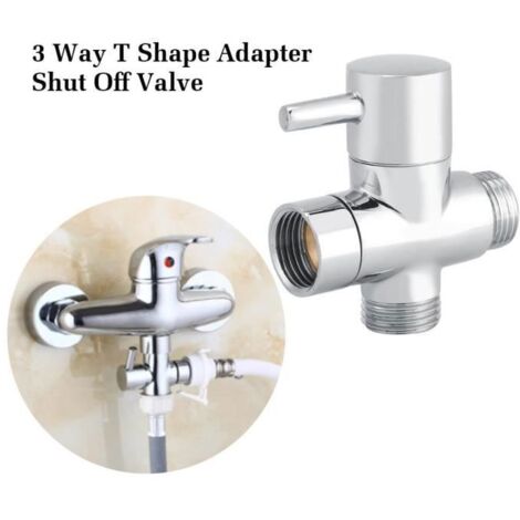 Fdit 3 Voies Vanne d\'arrêt de Douche toilette Bidet Pulvérisateur d\'inverseur Forme pour Système de Douche à Main de Remplacement