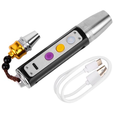 Fdit Lampe de Poche Jades Rechargeable par USB à 3 LED, Lumières D'identification de Bijoux et de Pierres Précieuses