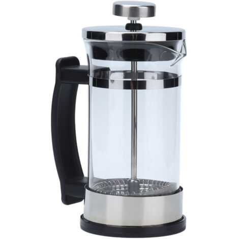 Fdit Pot de Presse à café de 350 Ml, Composants en Acier Inoxydable, Bouilloire de Bureau à Domicile Résistante à la Chaleur pour une Extraction Complète, Cafetière en Verre