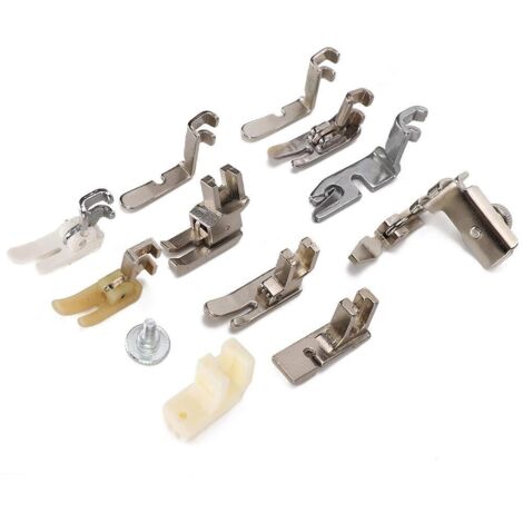 Fdit Set di piedini premistoffa per macchine da cucire professionali, pratico kit universale per macchine da cucire, accessori di ricambio per piedini premistoffa per uso domestico, strumenti per cuci