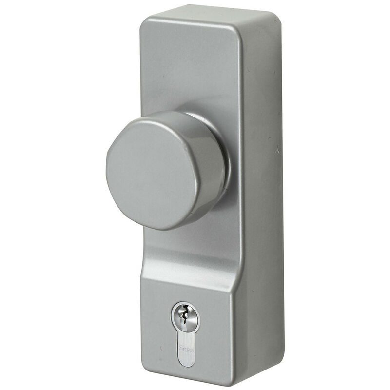 Image of 300 Series oad With Knob and Euro Cylinder - Silver - Exidor