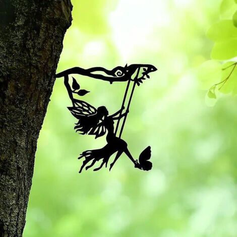 fe Papillog Ornements De Jardin En Mtal Pour Cltures, Dcorations D'extrieur Et De Maison, Dcoration De Jardin, Sculptures, Silhouettes En Fonte,