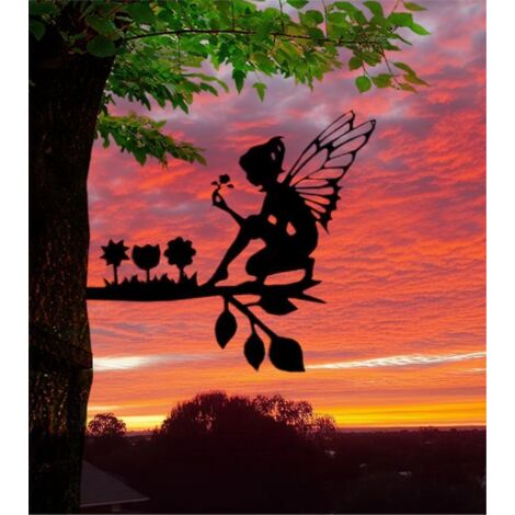 fe Papillon Ornements De Jardin En Mtal Pour Cltures, Dcorations D'extrieur Et De Maison, Dcoration De Jardin, Sculptures, Silhouettes En Fonte, A