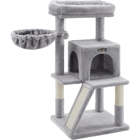 FEANDREA Árbol de Gatos, Torre para Gatos Grandes, Gris Claro por SONGMICS