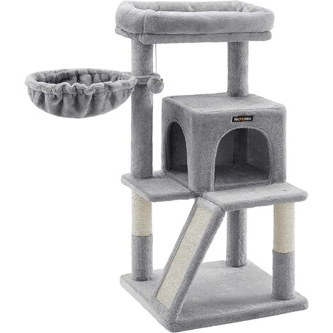 FEANDREA Árbol de Gatos, Torre para Gatos Grandes, Gris Claro por SONGMICS PCT51W - Gris Claro