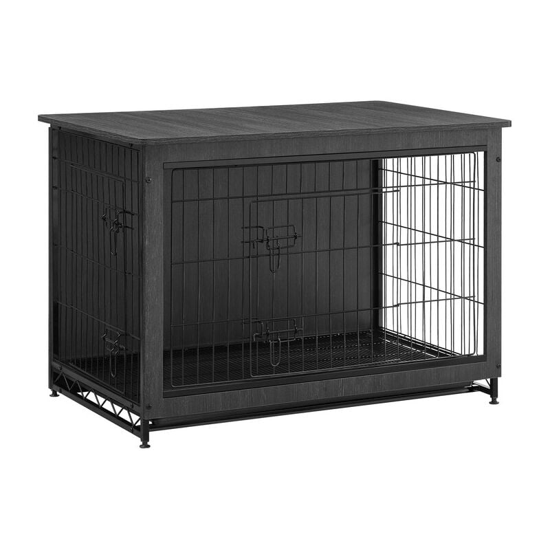 Feandrea - Cage pour Chiens, Table d'Appoint, Niche Moderne pour Chiens Jusqu'à 32 kg, Cage pour Chiots, Plateau Amovible, Maisonnette pour Animaux,